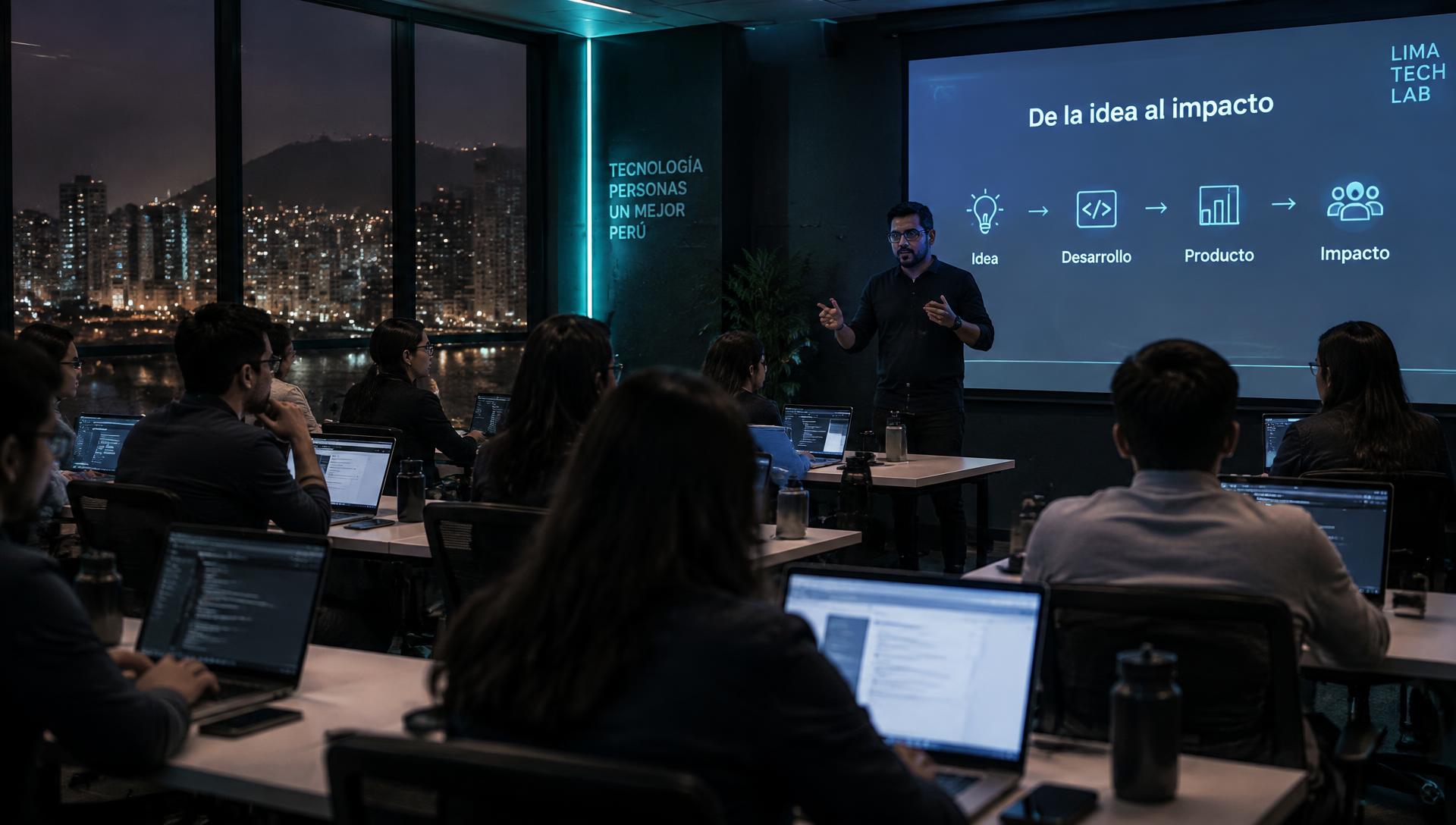 Clase presencial de marketing digital en Miraflores